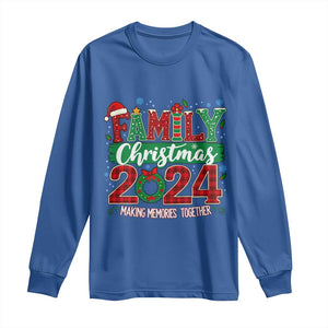 Family Christmas 2024 Long Sleeve Shirt Making Memories Together TS09 Royal Blue Print Your Wear