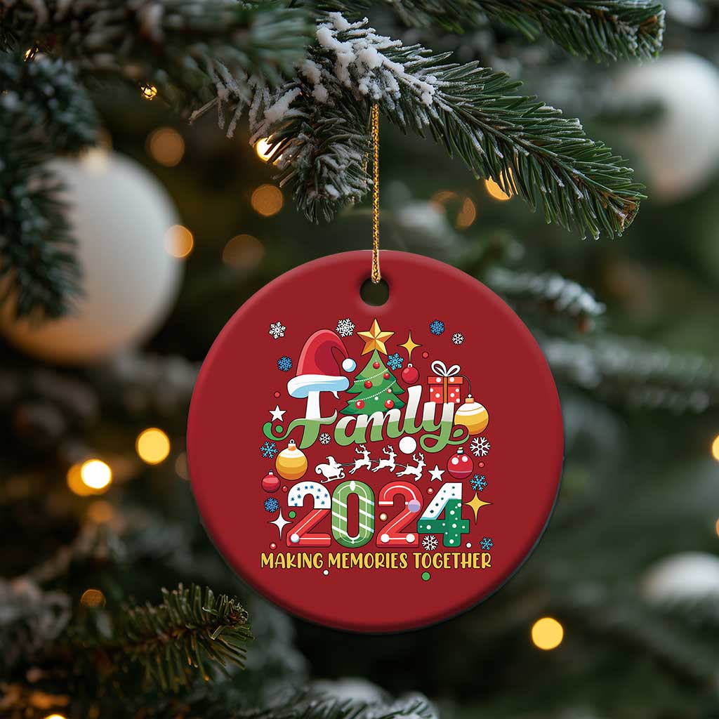 Family Christmas 2024 Making Memories Together Christmas Ornament TS09 Print Your Wear