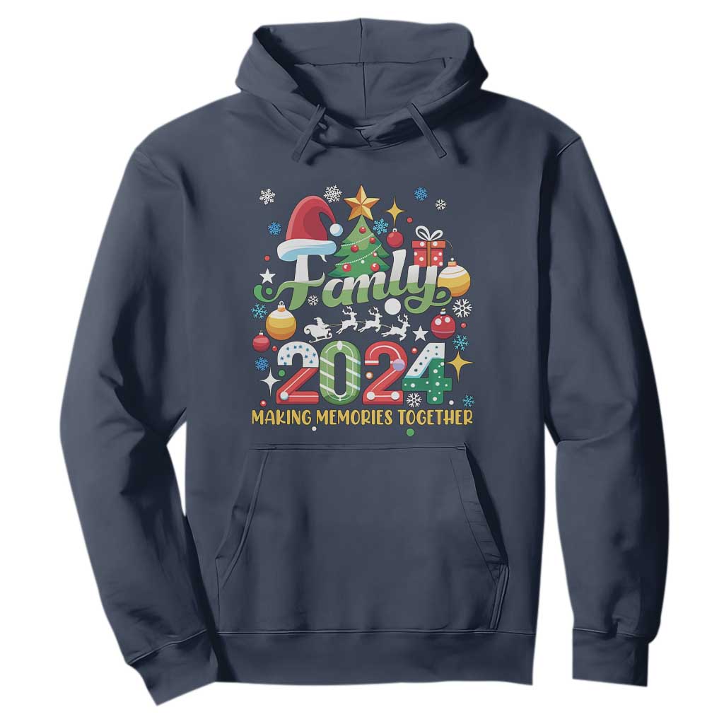 Family Christmas 2024 Making Memories Together Hoodie TS09 Navy Print Your Wear