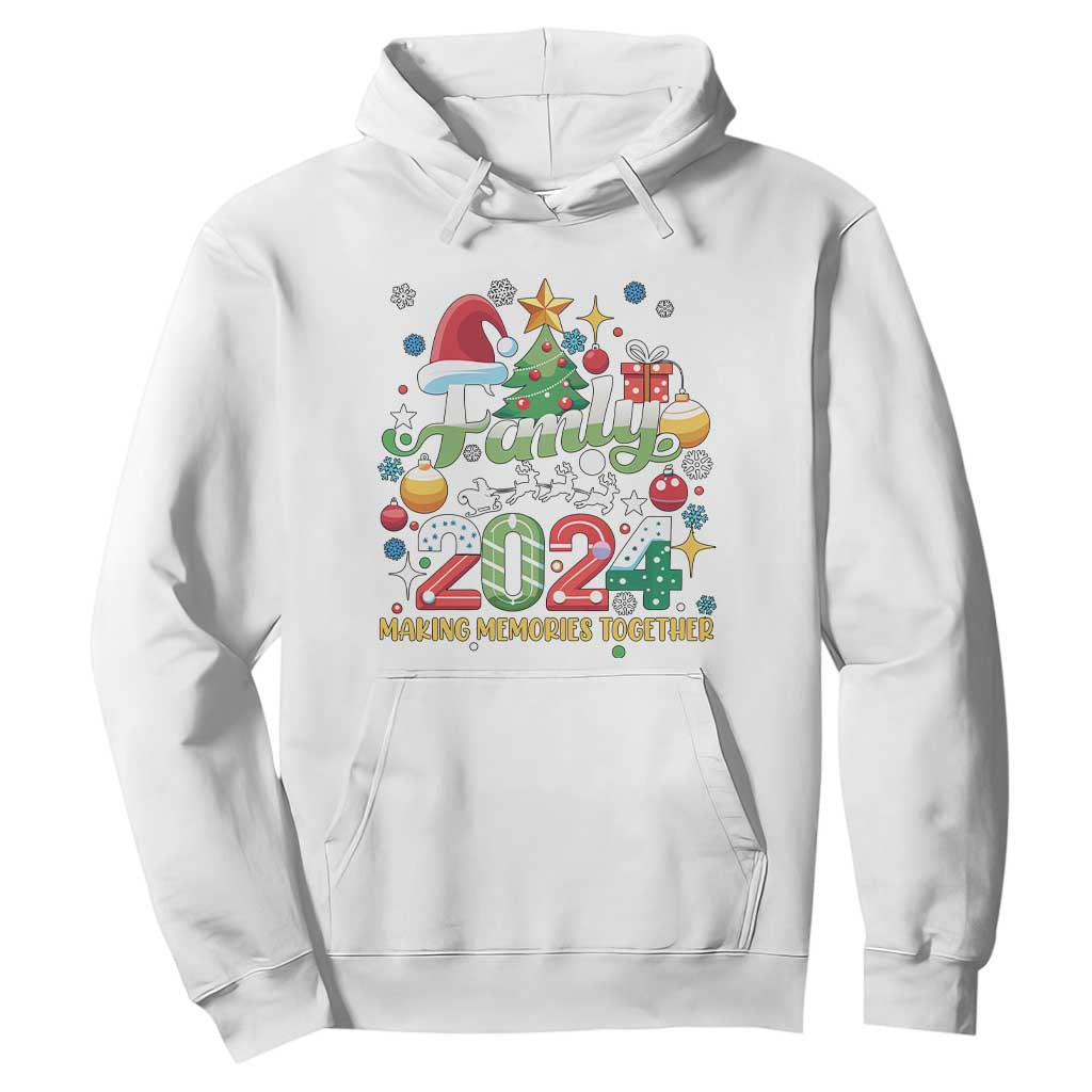 Family Christmas 2024 Making Memories Together Hoodie TS09 White Print Your Wear