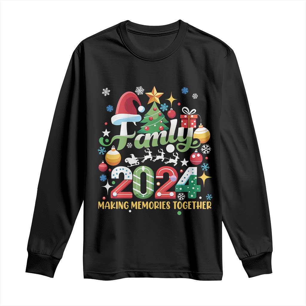 Family Christmas 2024 Making Memories Together Long Sleeve Shirt TS09 Black Print Your Wear