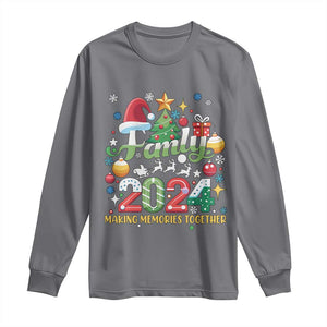 Family Christmas 2024 Making Memories Together Long Sleeve Shirt TS09 Charcoal Print Your Wear