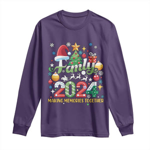 Family Christmas 2024 Making Memories Together Long Sleeve Shirt TS09 Purple Print Your Wear