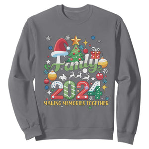 Family Christmas 2024 Making Memories Together Sweatshirt TS09 Charcoal Print Your Wear