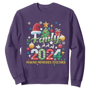 Family Christmas 2024 Making Memories Together Sweatshirt TS09 Purple Print Your Wear