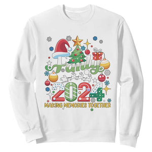 Family Christmas 2024 Making Memories Together Sweatshirt TS09 White Print Your Wear