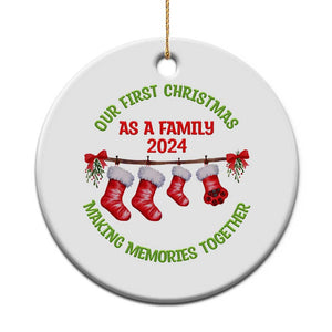 First Christmas As A Family Christmas Ornament Making Memories Together Xmas 2024 TS09 Print Your Wear