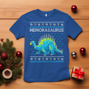 Menorasaurus Menorah Dino Hanukkah Dinosaur T Shirt TS09 Royal Blue Printyourwear