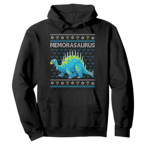 Menorasaurus Menorah Dino Hanukkah Dinosaur Hoodie TS09 Black Printyourwear