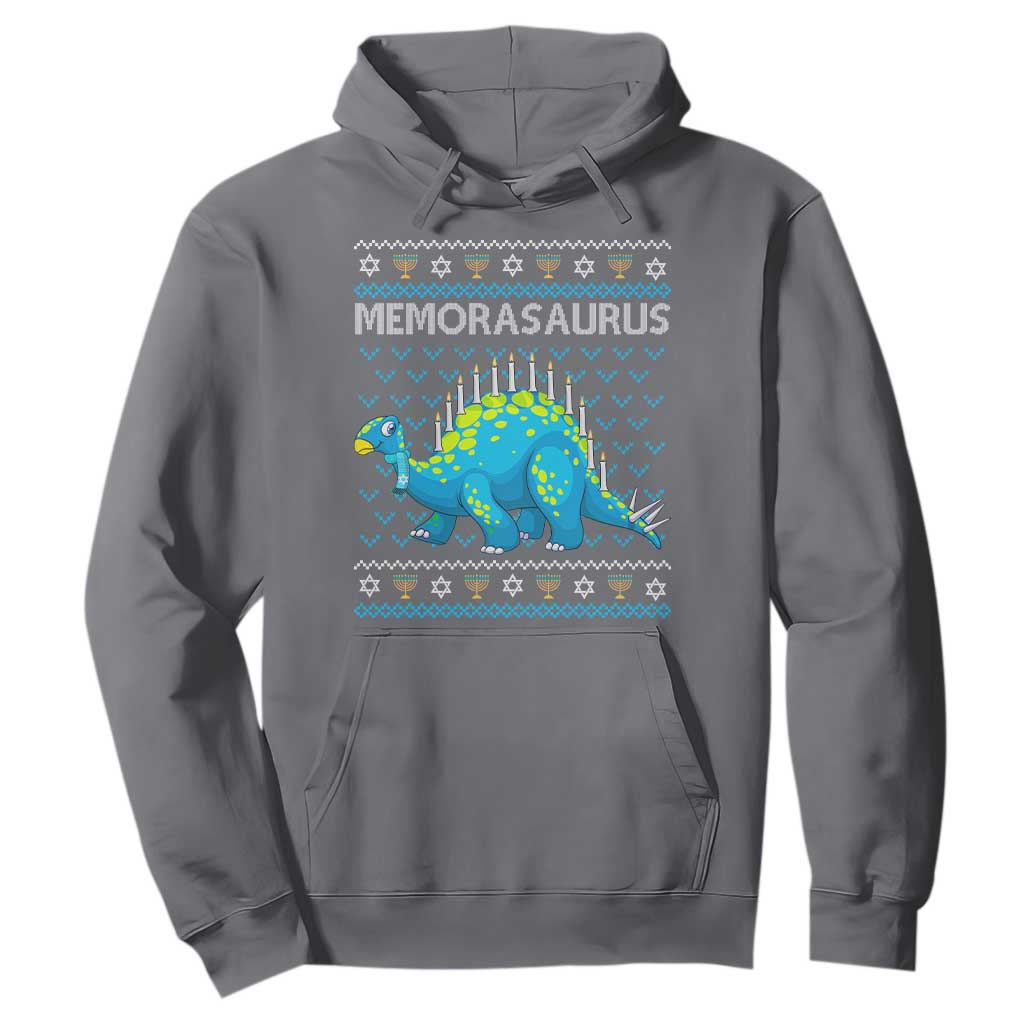 Menorasaurus Menorah Dino Hanukkah Dinosaur Hoodie TS09 Charcoal Printyourwear