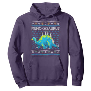 Menorasaurus Menorah Dino Hanukkah Dinosaur Hoodie TS09 Purple Printyourwear