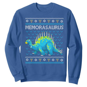 Menorasaurus Menorah Dino Hanukkah Dinosaur Sweatshirt TS09 Royal Blue Printyourwear
