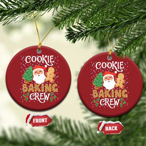 Xmas Baking Crew Christmas Ornament Cute Cookie Santa Gingerbread TS09 Circle Red Print Your Wear