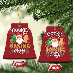 Xmas Baking Crew Christmas Ornament Cute Cookie Santa Gingerbread TS09 Bell Flake Red Print Your Wear