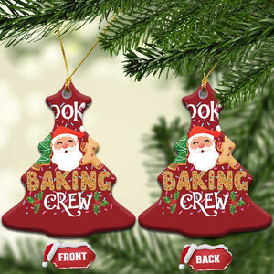 Xmas Baking Crew Christmas Ornament Cute Cookie Santa Gingerbread TS09 Christmas Tree Red Print Your Wear