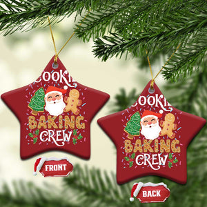 Xmas Baking Crew Christmas Ornament Cute Cookie Santa Gingerbread TS09 Star Red Print Your Wear