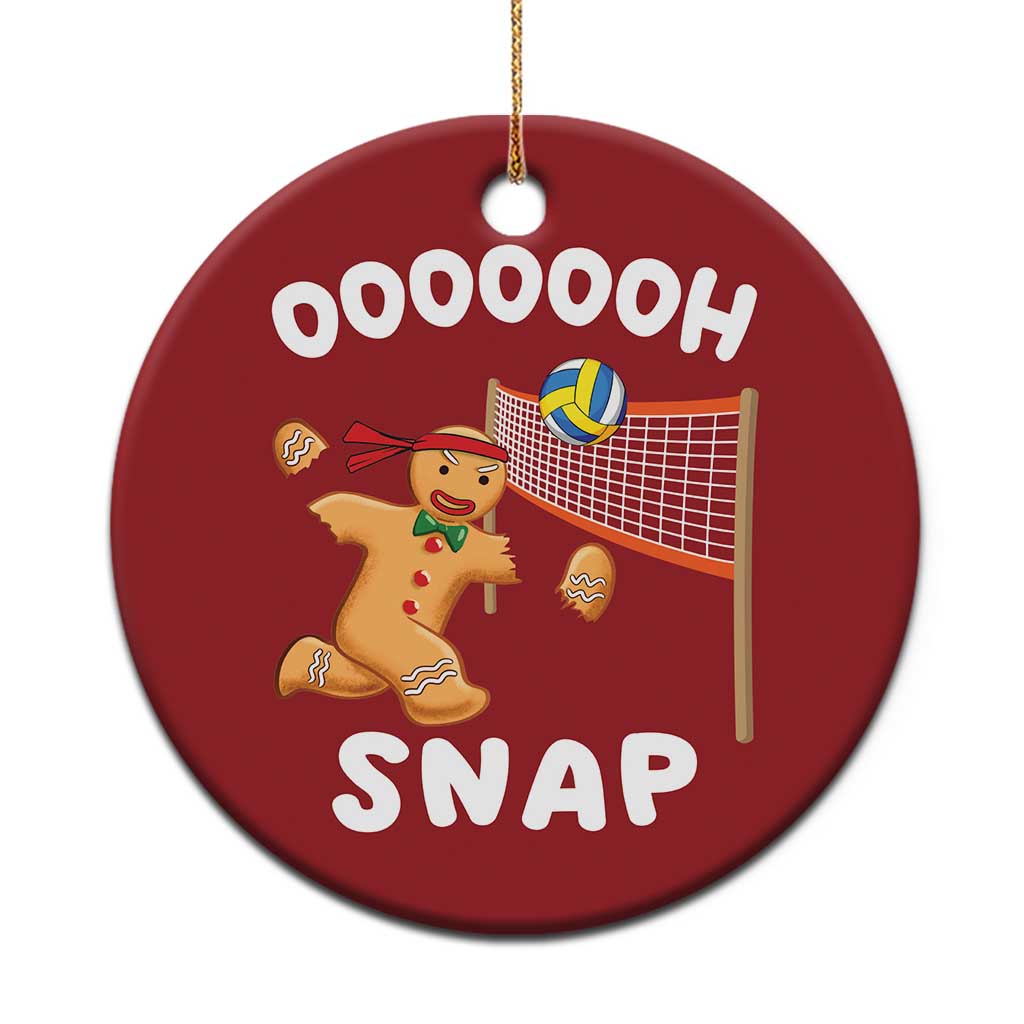 Funny Xmas Volleyball Christmas Ornament Oh Snap Gingerbread Volleyball Player TS09 Print Your Wear