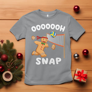 Christmas Sport T Shirt Volleyball Player Gingerbread Man Blocker Oh Snap TS09 Sport Gray Printyourwear