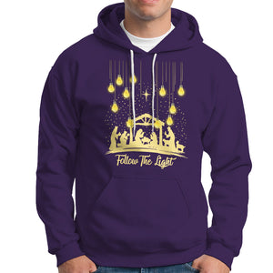 Follow the Light Christ Christmas Light Hoodie TS09 Purple Printyourwear