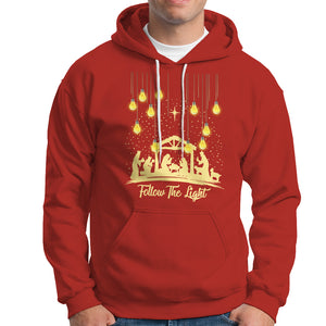 Follow the Light Christ Christmas Light Hoodie TS09 Red Printyourwear