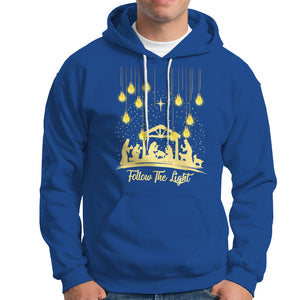 Follow the Light Christ Christmas Light Hoodie TS09 Royal Blue Printyourwear