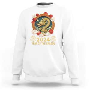 Lunar New Year Chinese Happy 2024 Year of the Dragon Sweatshirt TS09 White Printyourwear