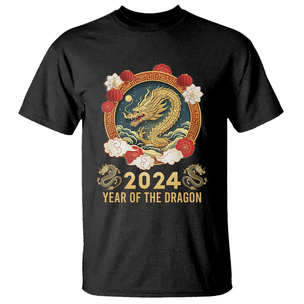 Lunar New Year Chinese Happy 2024 Year of the Dragon T Shirt TS09 Black Printyourwear