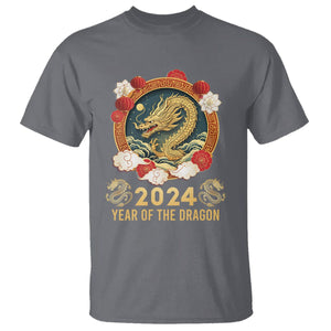 Lunar New Year Chinese Happy 2024 Year of the Dragon T Shirt TS09 Charcoal Printyourwear