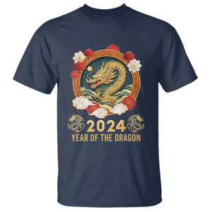 Lunar New Year Chinese Happy 2024 Year of the Dragon T Shirt TS09 Navy Printyourwear