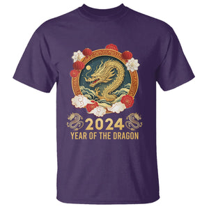 Lunar New Year Chinese Happy 2024 Year of the Dragon T Shirt TS09 Purple Printyourwear