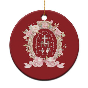 Ave Maria Christmas Ornament Miraculous Medal Blessed Mother Mary Hail TS09 Print Your Wear