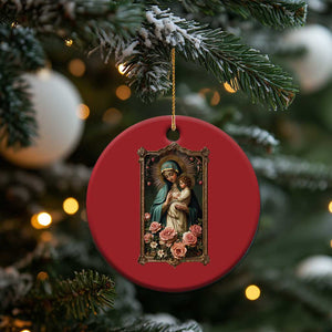 Marian Catholic Ave Maria Christmas Ornament Blessed Mother Mary Hail Vintage Aesthetic TS09 Print Your Wear