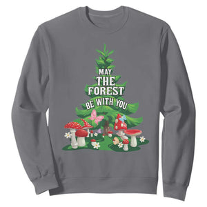 Nature Lover Sweatshirt May The Forest Be With You Cute Earth Day TS09 Charcoal Printyourwear