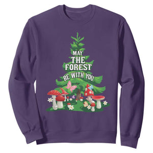 Nature Lover Sweatshirt May The Forest Be With You Cute Earth Day TS09 Purple Printyourwear