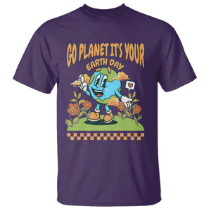 Funny Go Planet It's Your Earth Day Birthday T Shirt TS09 Purple Printyourwear