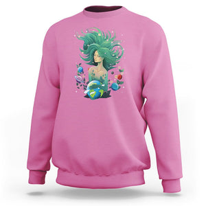 Earth Day Sweatshirt Mother Earth Gaia Goddess Of Nature Planet TS09 Azalea Printyourwear