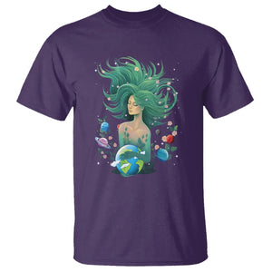 Earth Day T Shirt Mother Earth Gaia Goddess Of Nature Planet TS09 Purple Printyourwear