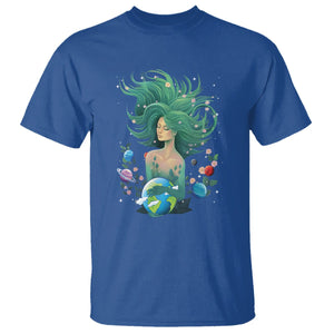 Earth Day T Shirt Mother Earth Gaia Goddess Of Nature Planet TS09 Royal Blue Printyourwear