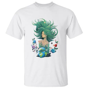 Earth Day T Shirt Mother Earth Gaia Goddess Of Nature Planet TS09 White Printyourwear