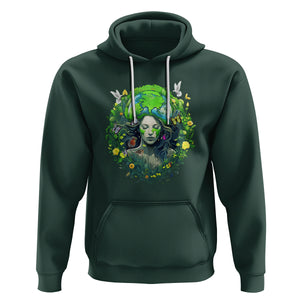 Earth Day Hoodie Mother Earth Gaia Goddess Of Nature TS09 Dark Forest Green Printyourwear