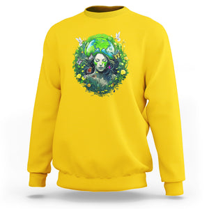 Earth Day Sweatshirt Mother Earth Gaia Goddess Of Nature TS09 Daisy Printyourwear
