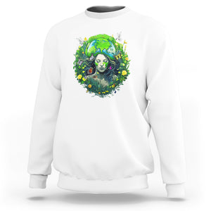 Earth Day Sweatshirt Mother Earth Gaia Goddess Of Nature TS09 White Printyourwear