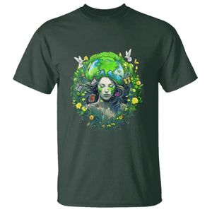 Earth Day T Shirt Mother Earth Gaia Goddess Of Nature TS09 Dark Forest Green Printyourwear