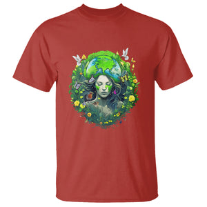 Earth Day T Shirt Mother Earth Gaia Goddess Of Nature TS09 Red Printyourwear