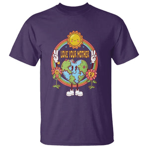 Earth Day T Shirt Love Your Mother Earth Retro TS09 Purple Printyourwear