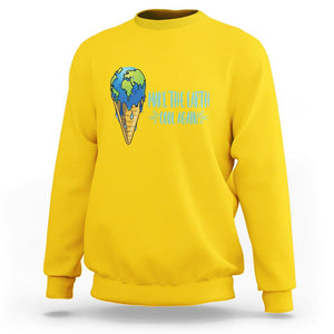 Earth Day Sweatshirt Make The Earth Cool Again Funny Melting Ice Cream TS09 Daisy Printyourwear