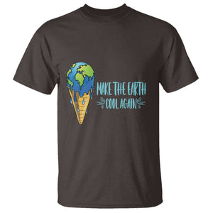 Earth Day T Shirt Make The Earth Cool Again Funny Melting Ice Cream TS09 Dark Chocolate Printyourwear