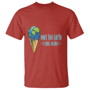 Earth Day T Shirt Make The Earth Cool Again Funny Melting Ice Cream TS09 Red Printyourwear