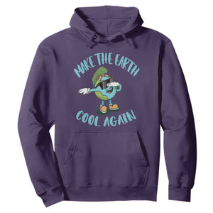 Earth Day Hoodie Make The Earth Cool Again Dabbing Kids Boys TS09 Purple Printyourwear