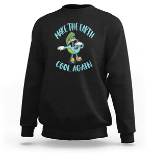 Earth Day Sweatshirt Make The Earth Cool Again Dabbing Kids Boys TS09 Black Printyourwear